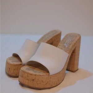 ROC Cashew Elegant White Platform Sandals